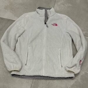 North Face White Denali Fleece - breast cancer